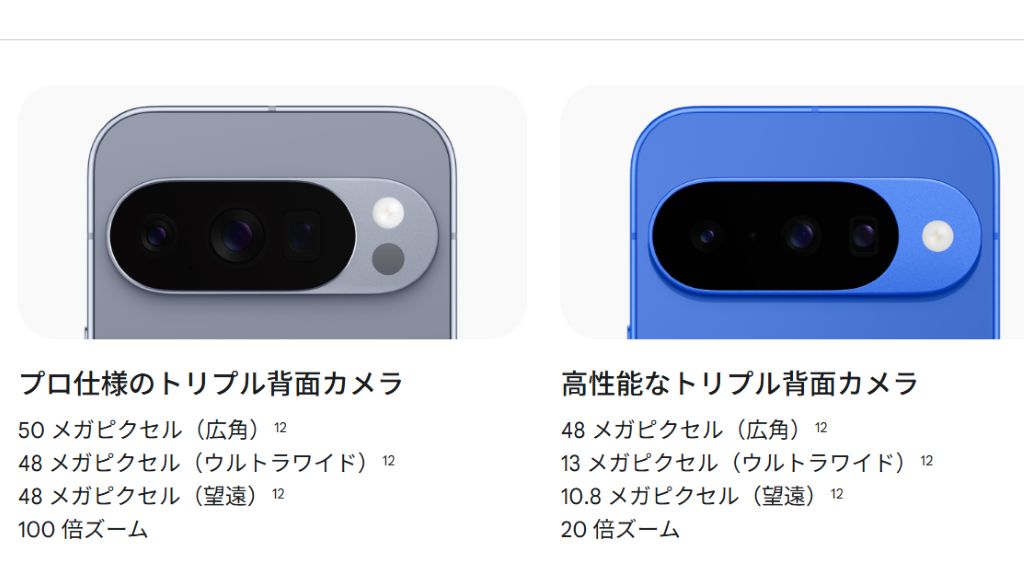 Pixel 10 Proとのカメラの違い