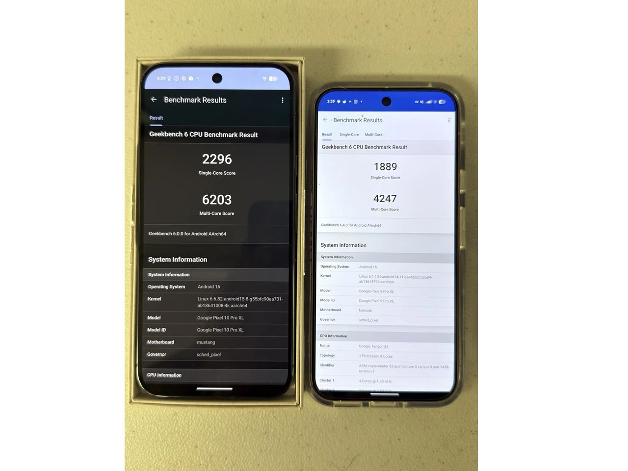 Google Pixel 10 Pro XL Geekbench