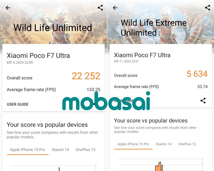 poco f7 ultra snapdragon 8 elite 3dmark wildlife