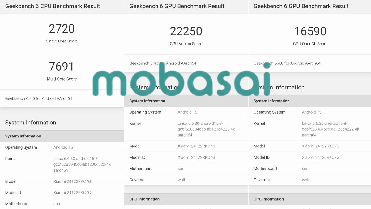 snapdragon 8 elite geekbench 6 cpu gpu vulkan opencl