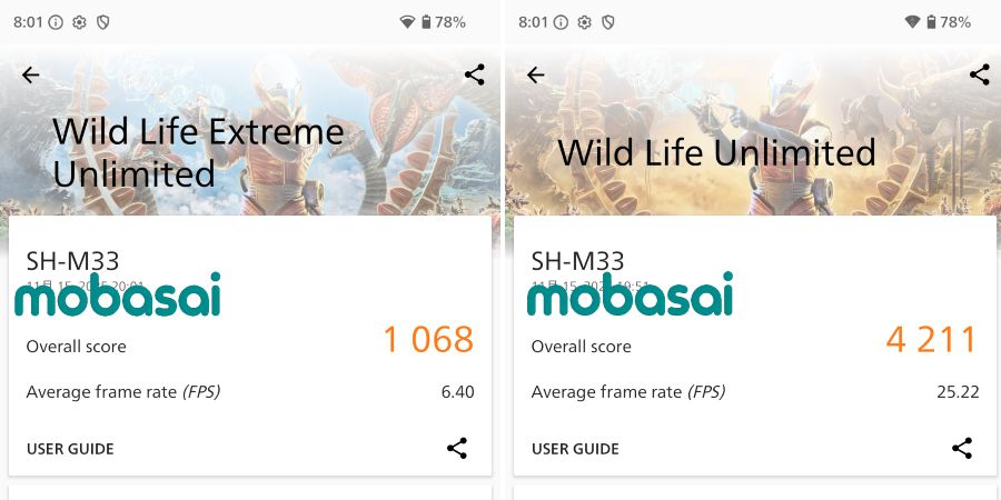 AQUOS sense10 3DMark Wild Life