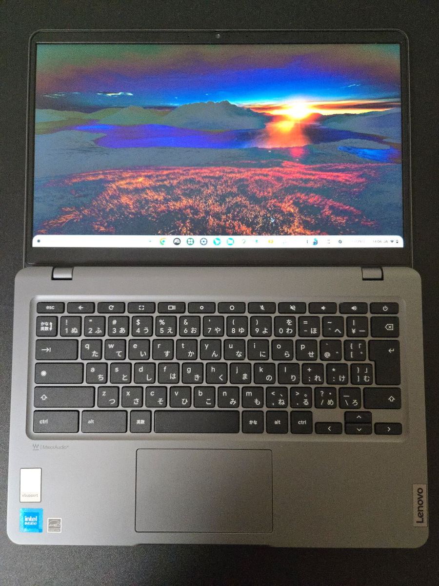 Lenovo 14e Chromebook Gen 3 ディスプレイ開く