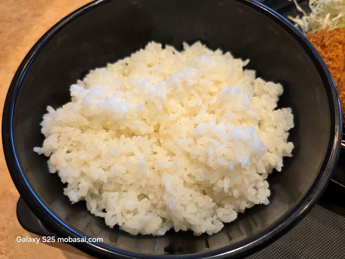 Galaxy S25 グルメ撮影 白米