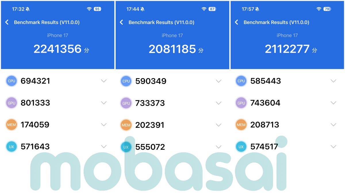 iPhone 17 AnTuTu 3回連続