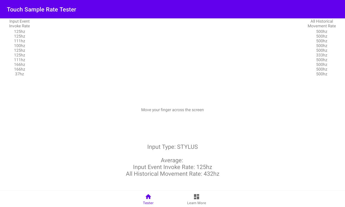 Galaxy Tab S11 タッチサンプリングレート