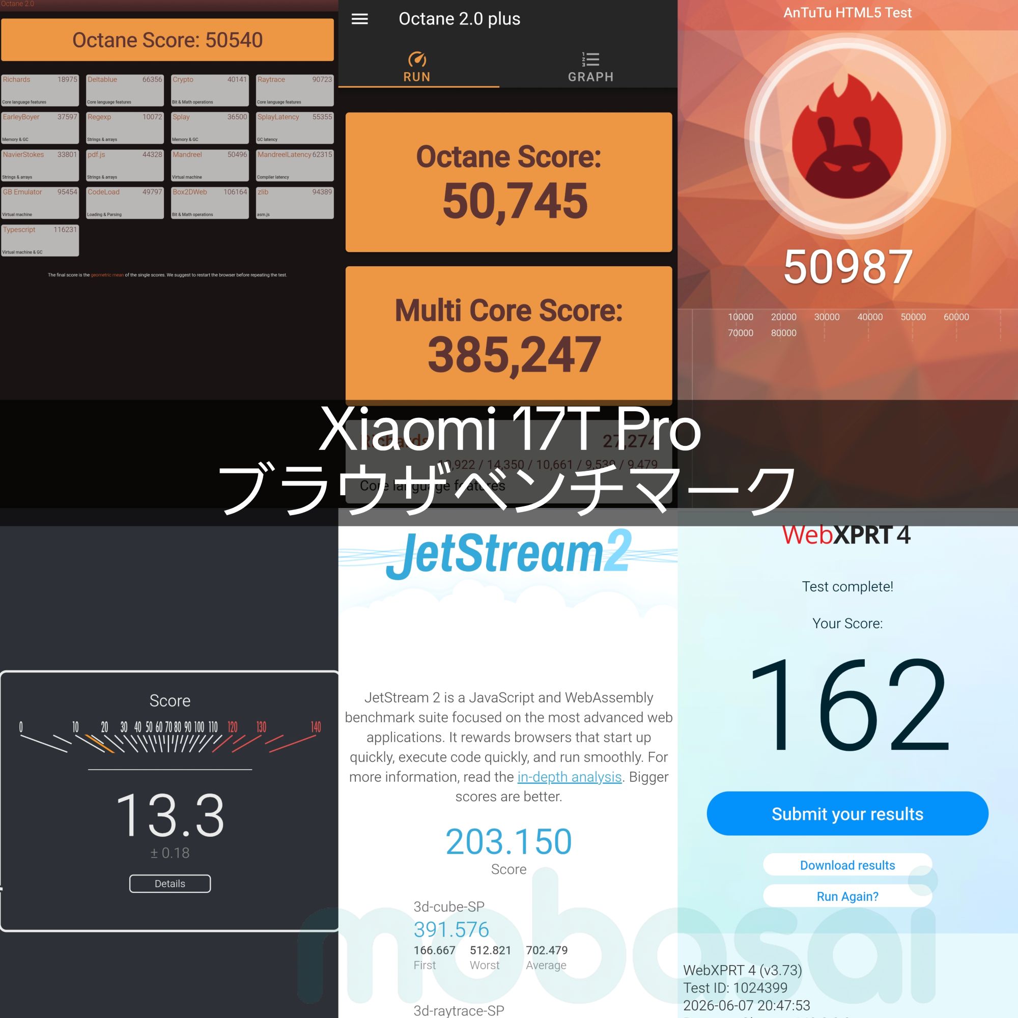 Xiaomi 17T ProのAnTuTu・ベンチマーク・性能測定！Dimensity 9500の