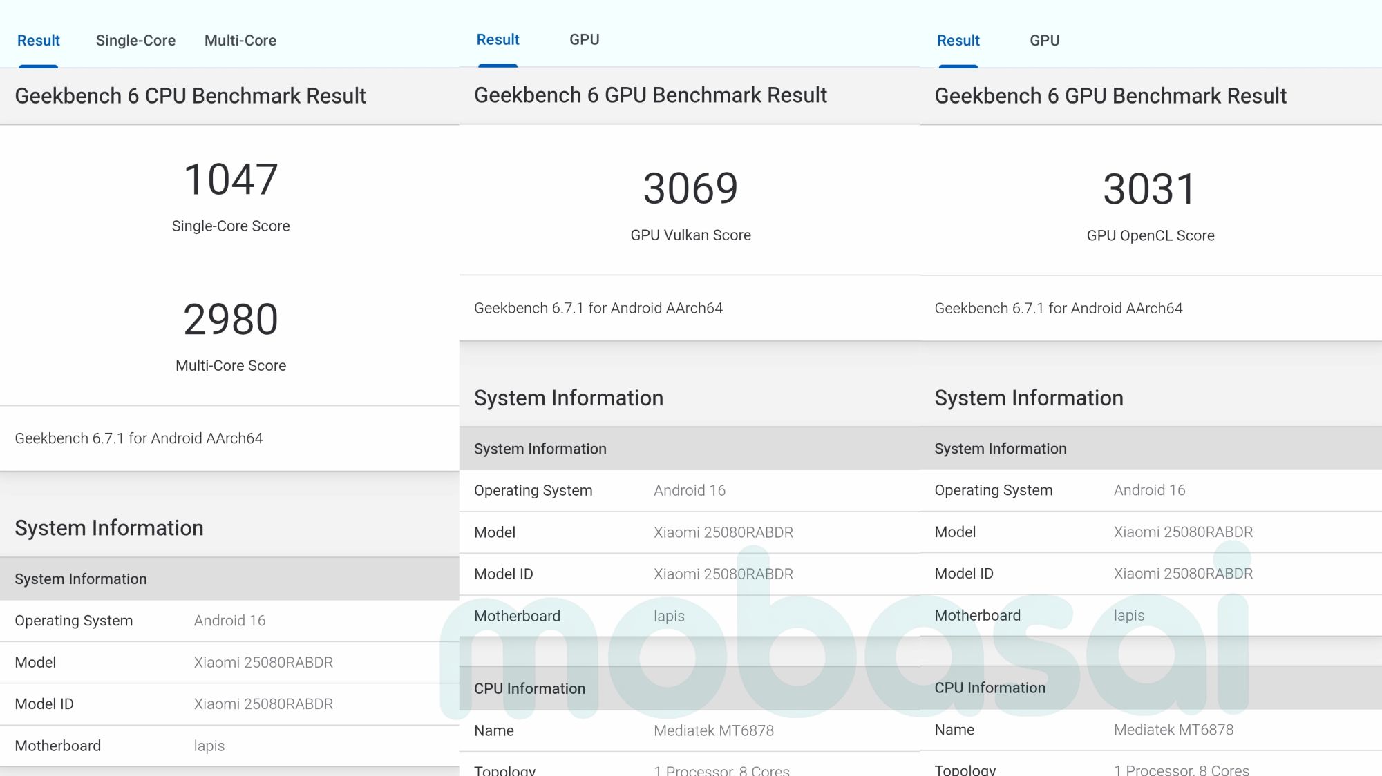 REDMI Note 15 Pro 5G MediaTek Dimensity 7400-Ultra Geekbench6 CPU・GPU Vulkan OpenCL
